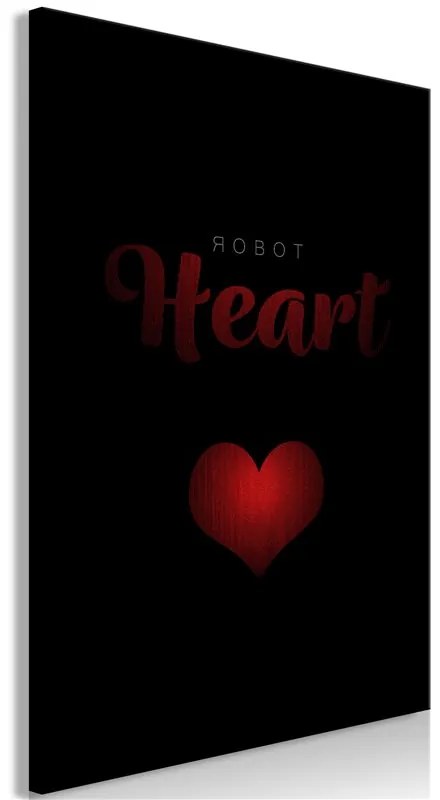 Quadro Robot Heart (1 Part) Vertical  Colore Rosso, Dimensioni e Misure 80x120