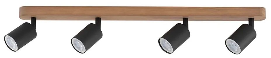 Faretto TOP WOOD 4xGU10/10W/230V nero/legno