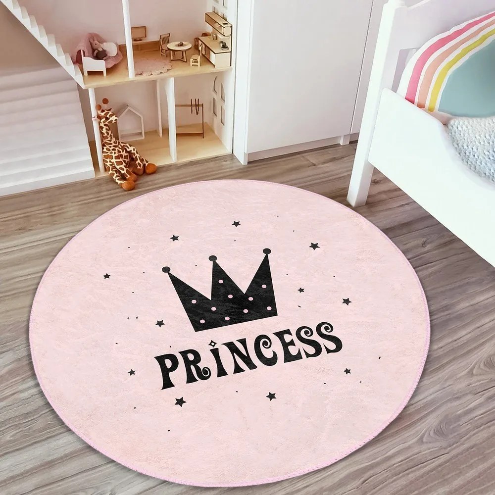 Tappeto rosa per bambini ø 120 cm Comfort - Mila Home