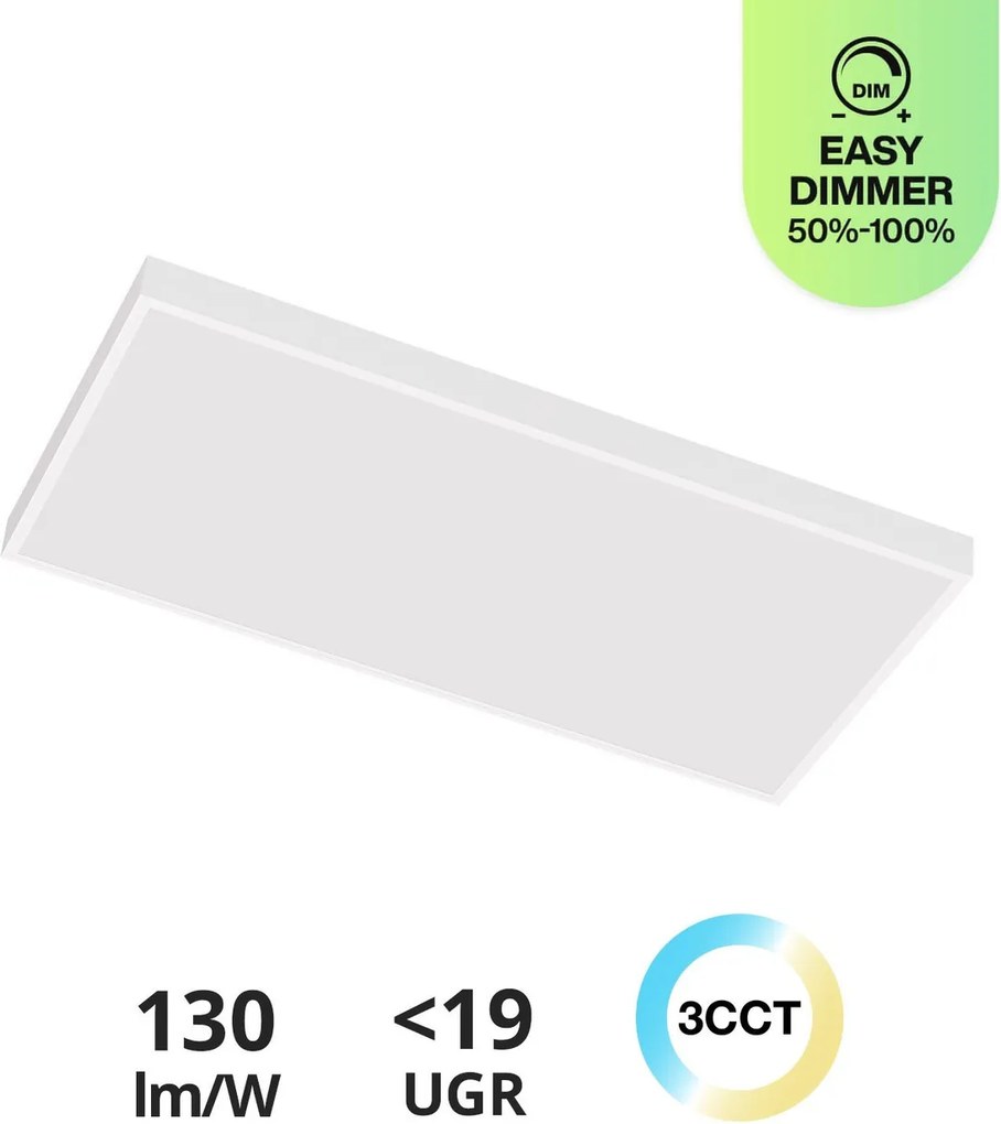 Plafoniera LED 120x60 84W CCT Bianco Variabile UGR19 con driver Philips Colore Bianco Variabile CCT