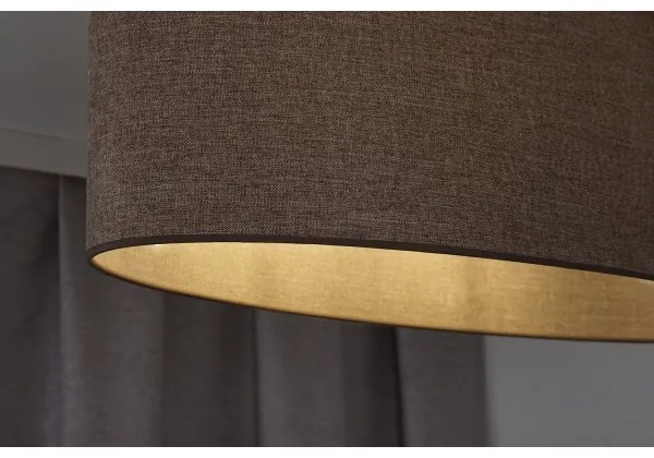 Duolla - Lampadario a sospensione con filo OVAL 1xE27/15W/230V marrone