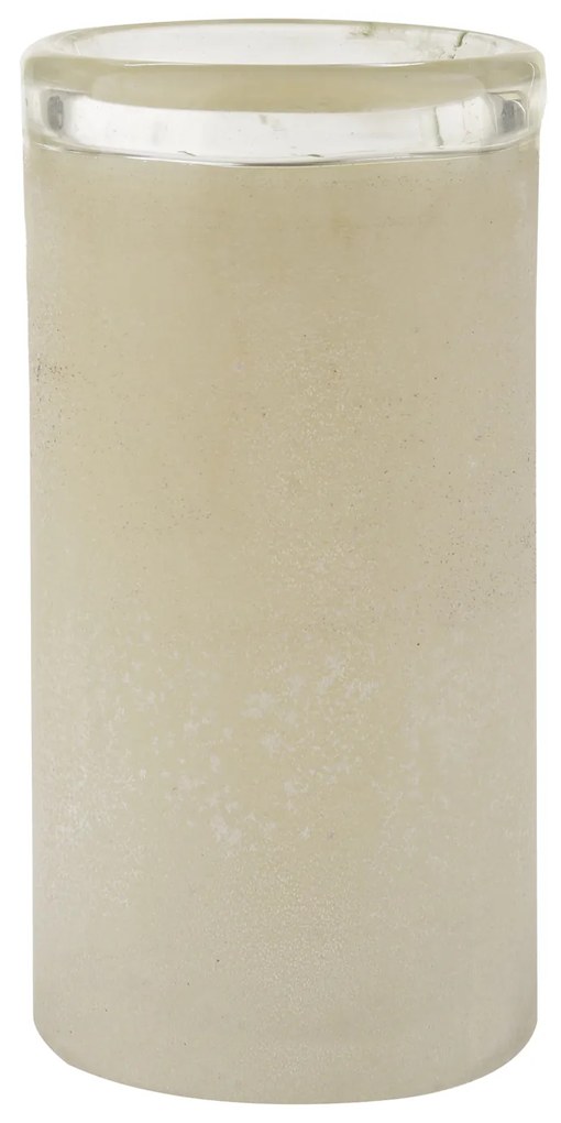 Vaso in vetro 20x10,5 cm beige