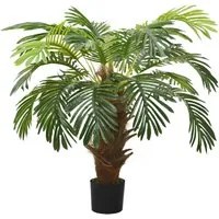 Palma Cycas Artificiale con Vaso 90 cm Verde