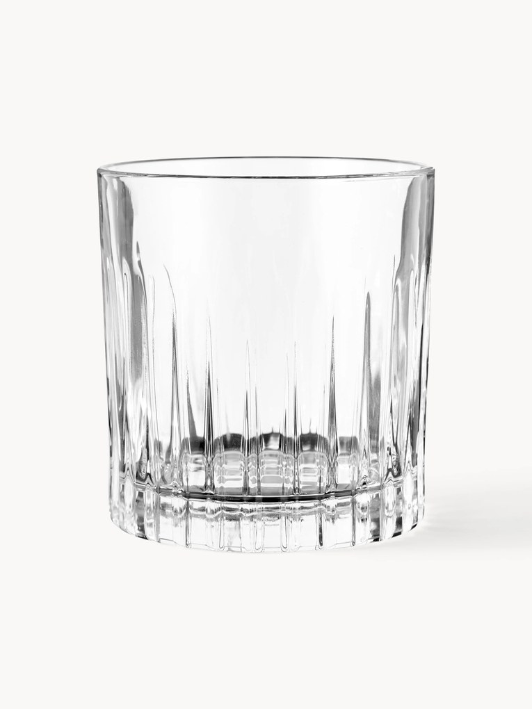 Set di 6 bicchieri da whisky in cristallo con motivo in rilievo Timeless