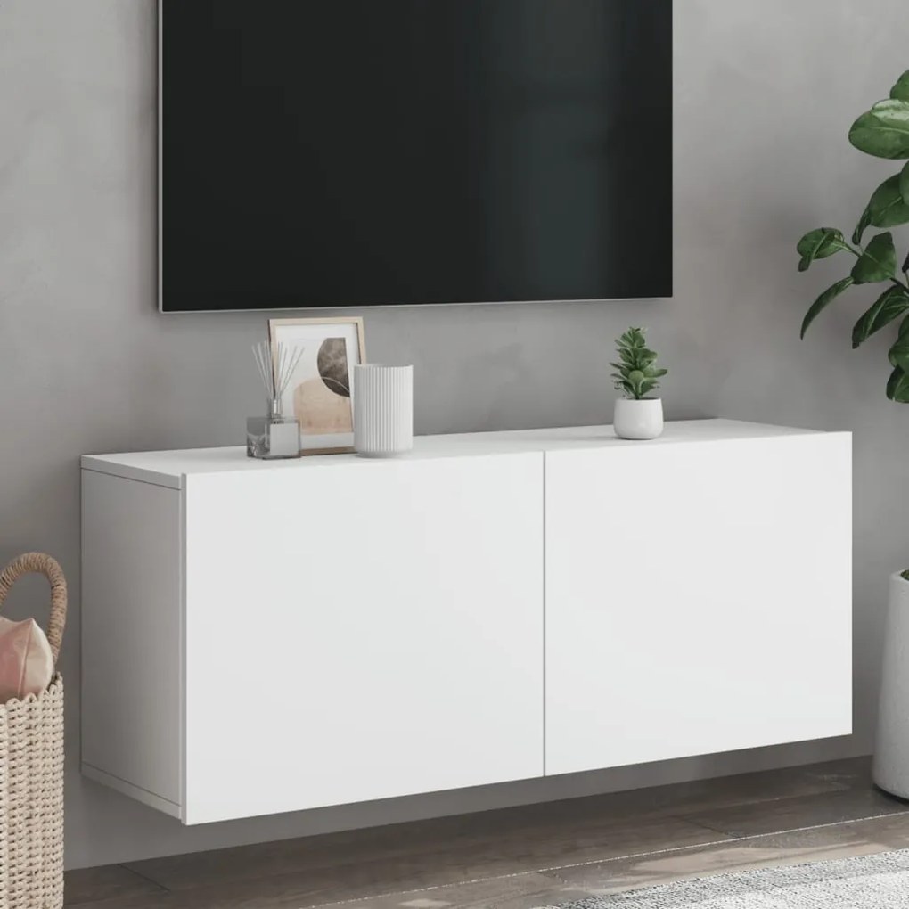 Mobile Tv A Parete Bianco 100x30x41 Cm /
