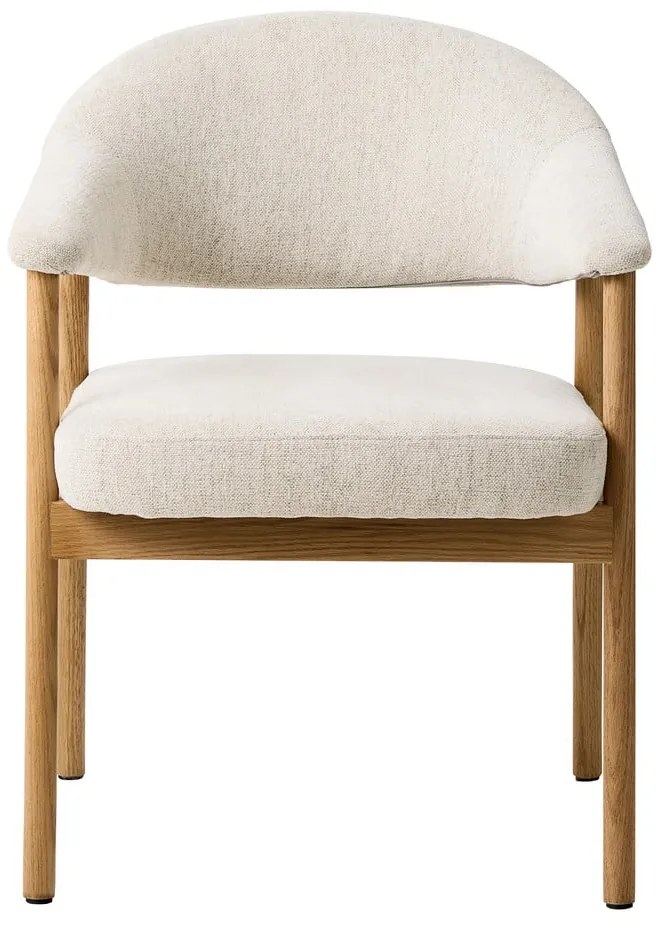 Set di sedie da pranzo color crema in rovere massiccio con braccioli 2 pz Elk – Unique Furniture