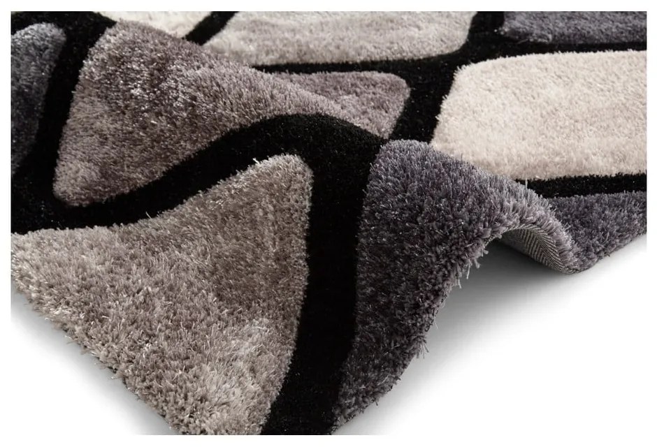 Tappeto Noble House a scacchi grigio, 150 x 230 cm - Think Rugs