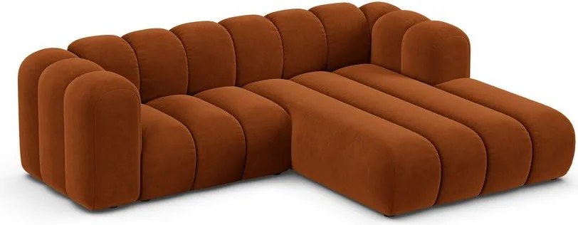 Divano angolare arancione ad angolo destro Lupine - Micadoni Home
