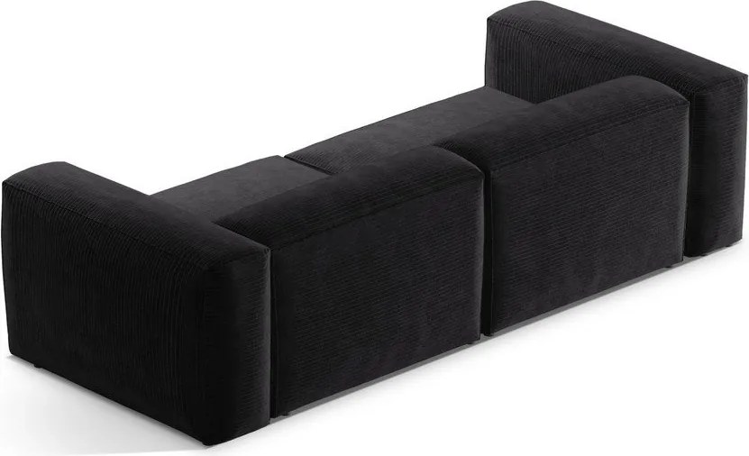 Divano grigio scuro con rivestimento in velluto a coste 264 cm Bergamo – Cosmopolitan Design