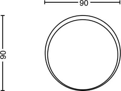 Specchio da bagno tondo Retroilluminato a Led 90 cm