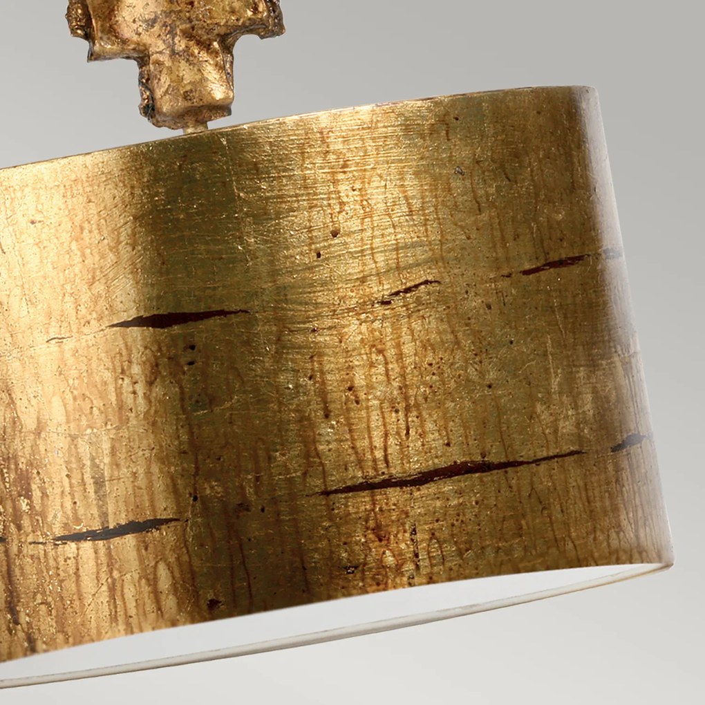 Sospensione Contemporanea Fragment Acciaio Oro Antico Plastiche 1 Luce E27