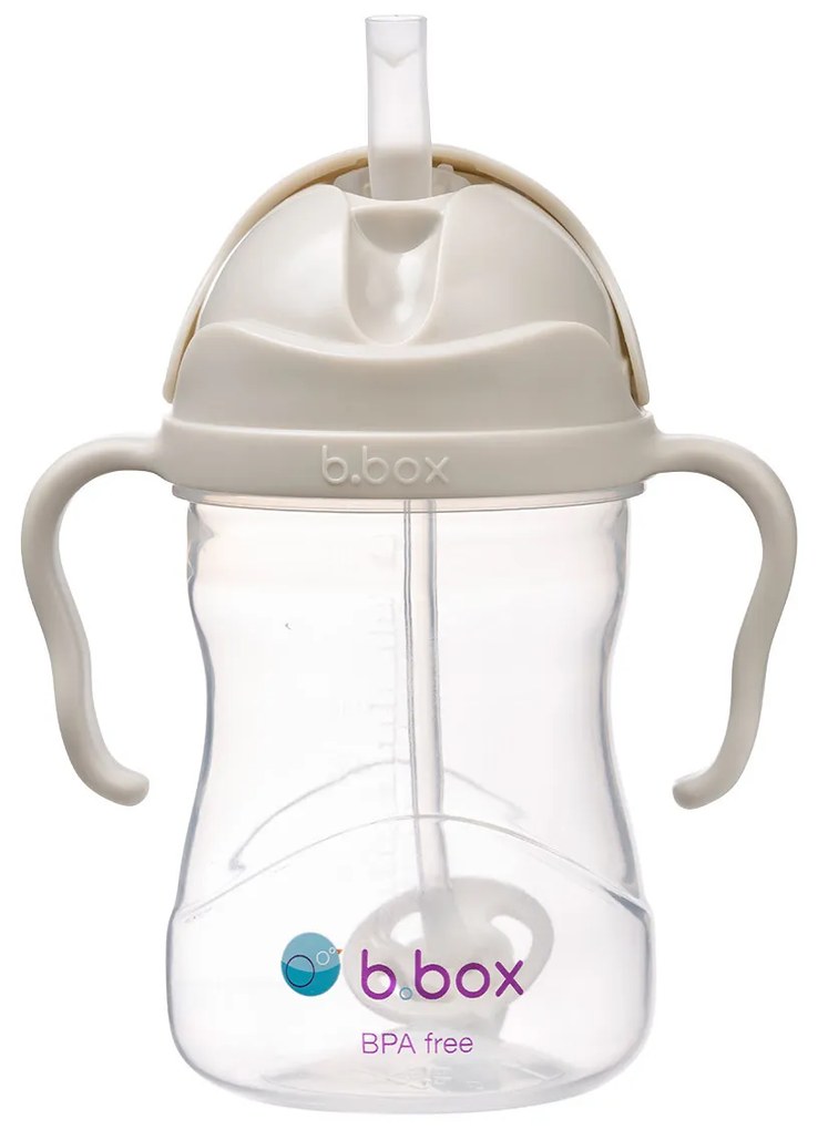 Tazza con cannuccia - beige 240 ml