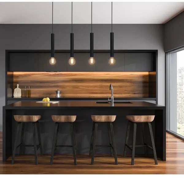 Eglo 98057 - Lampadario a sospensione con filo CORTENOVA 4xE27/60W/230V