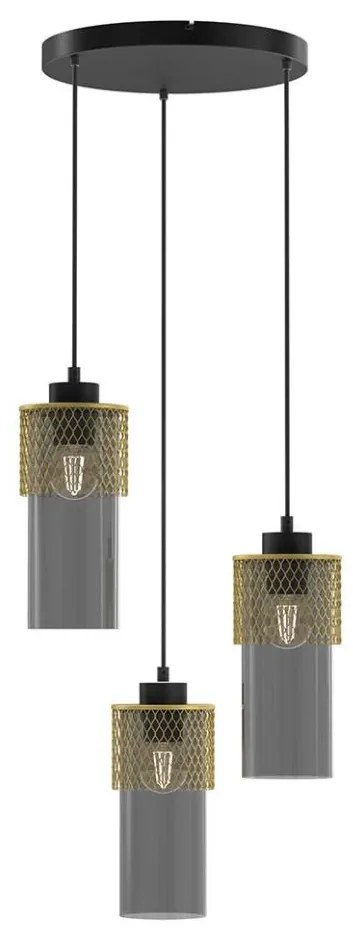 Lampadario a sospensione con filo GLAM 3xE27/60W/230V