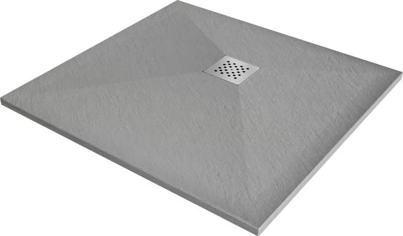 Mexen Stone+ piatto doccia quadrato in composito 70 x 70 cm, grigio-cemento - 44617070
