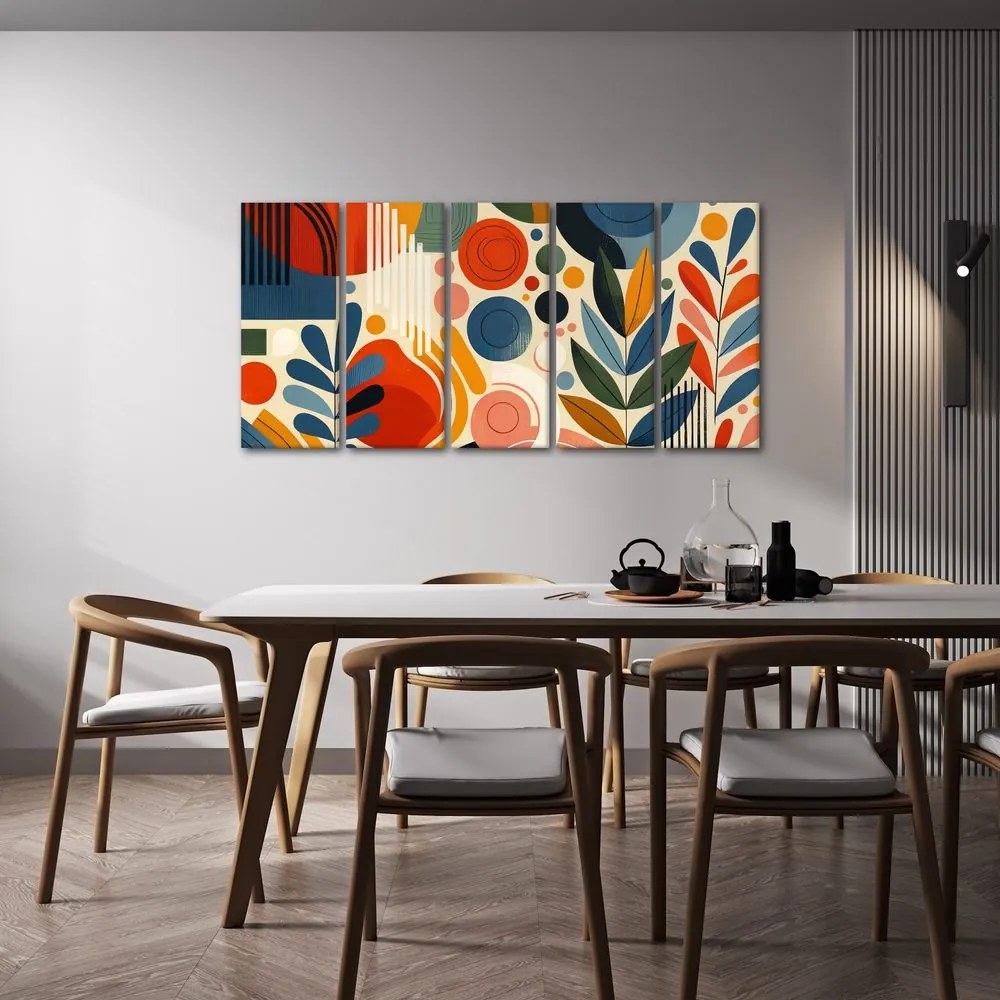 Quadri 5 pezzi – Forme astratte moderne