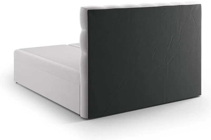 Letto boxspring grigio chiaro con contenitore 160x200 cm Bali - Cosmopolitan Design