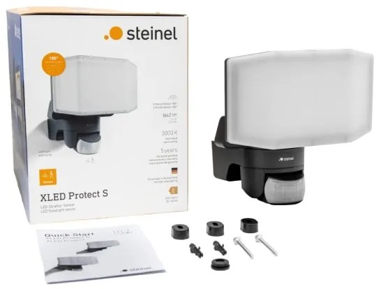 Steinel 090012 - Riflettore LED con sensore LED/14,3W/230V 3000K IP54 antracite
