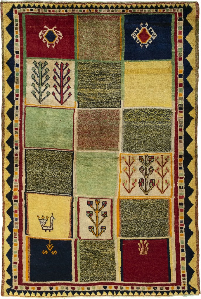 Gabbeh Tappeto 170x120 (Iran) Annodato A Mano