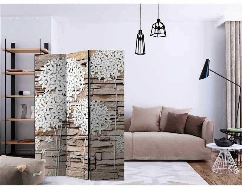 Paravento  Flowers on the Stone [Room Dividers]  Colore ---, Dimensioni e Misure 135x172