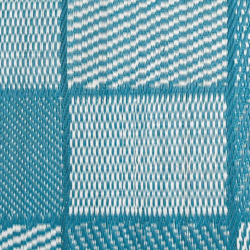 Tappeto per esterni Meis Azzurro Bianco polipropilene 180 x 270 cm