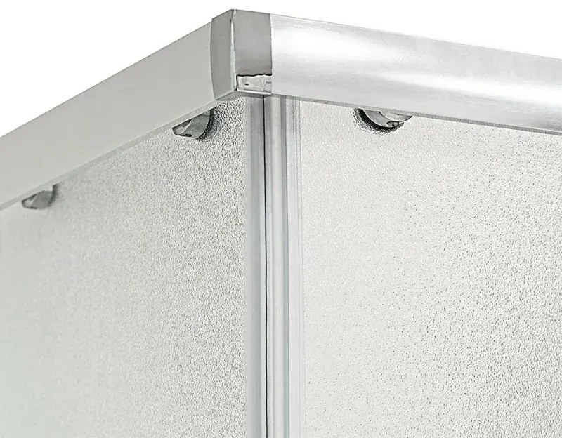Box doccia semicircolare 90x90 cm doppio scorrevole in cristallo opaco Geo