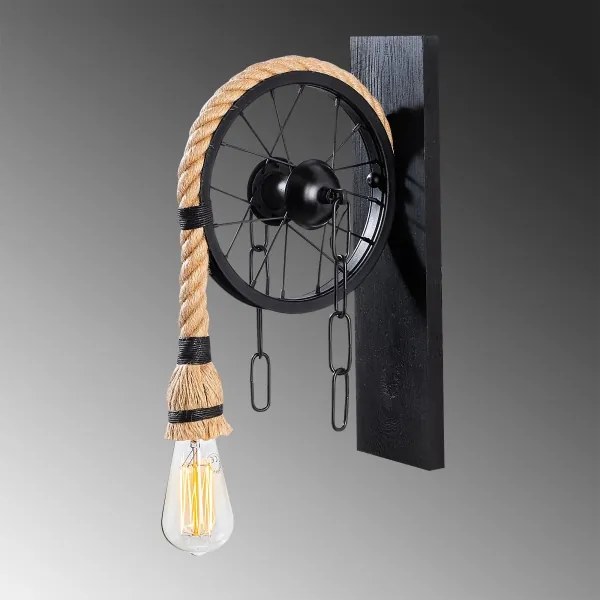 Lampada da parete EREBOS 1xE27/40W/230V nero/marrone