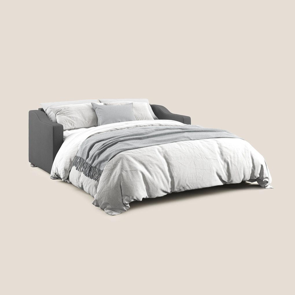 Amber divano letto matrimoniale in tessuto smacchiabile T05 antracite