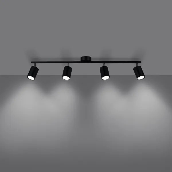 Sollux SL.1168 - Faretto LEMMI 4xGU10/10W/230V nero