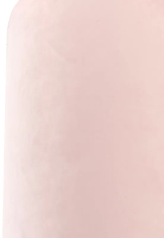 Paralume in velluto rosa 40/40/40 con interno oro