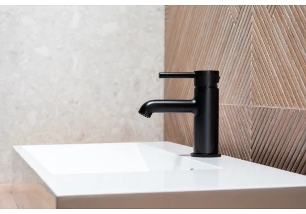 KFA Armatura 5032-815-81 - Rubinetto del lavandino + scarico MOZA 15,2 cm opaco nero