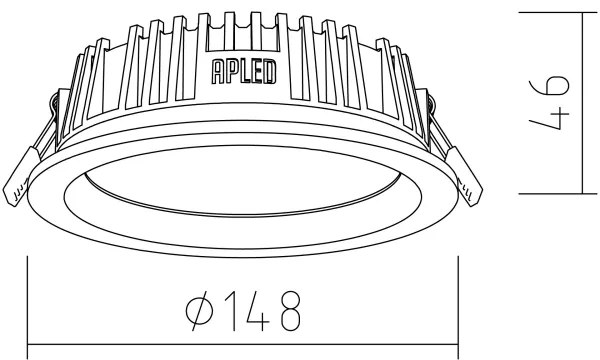 APLED - Lampada LED RONDO WOODLINE LED/6W/230V 3000K diametro 15 cm quercia legno solido