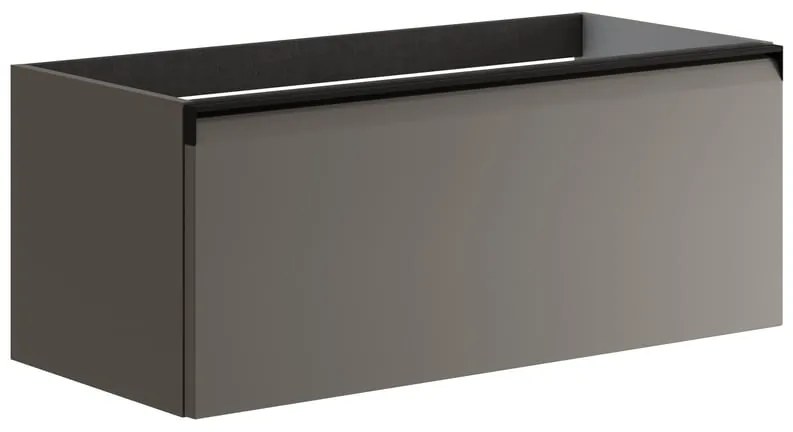Mobile da bagno sotto lavabo Fusion grigio opaco L 99.5 x H 40 x P 45.5 cm 1 cassetto, lavabo non incluso