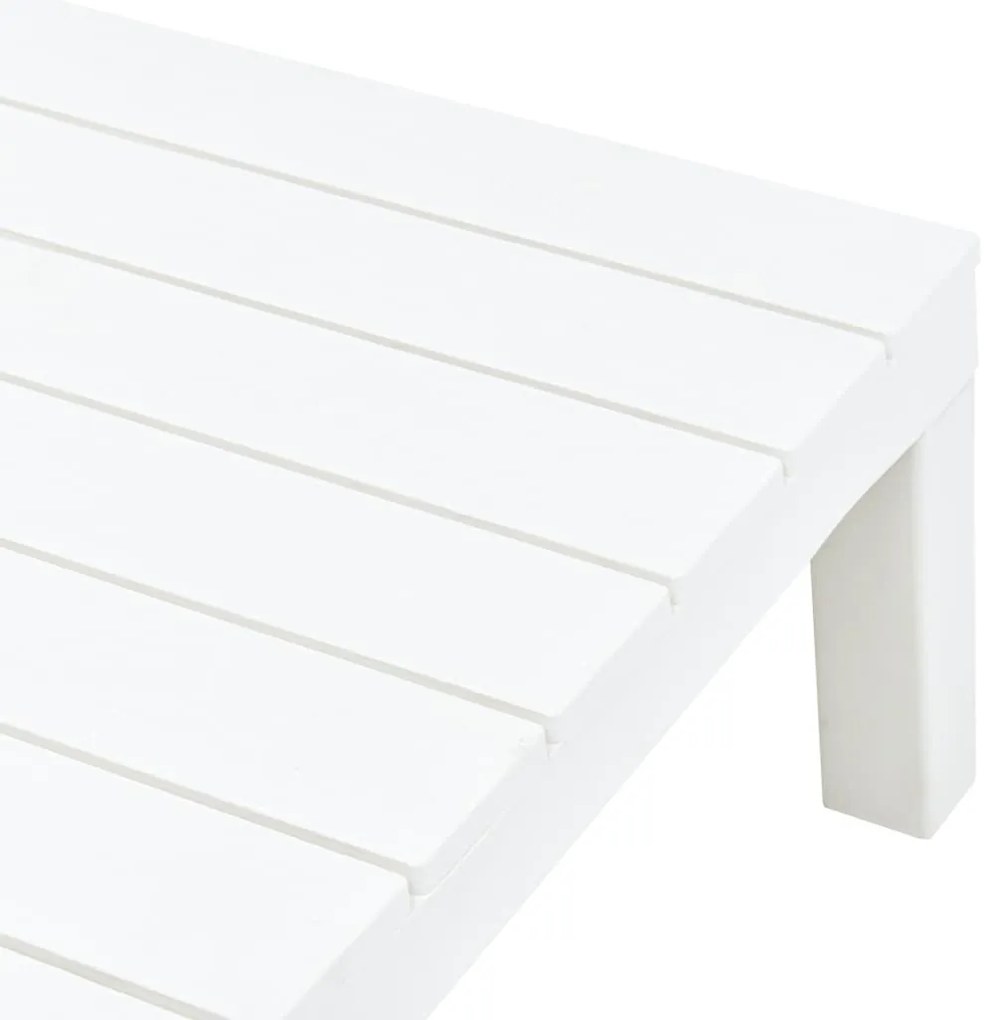 Tavolo da giardino bianco 78x78x31 cm in plastica