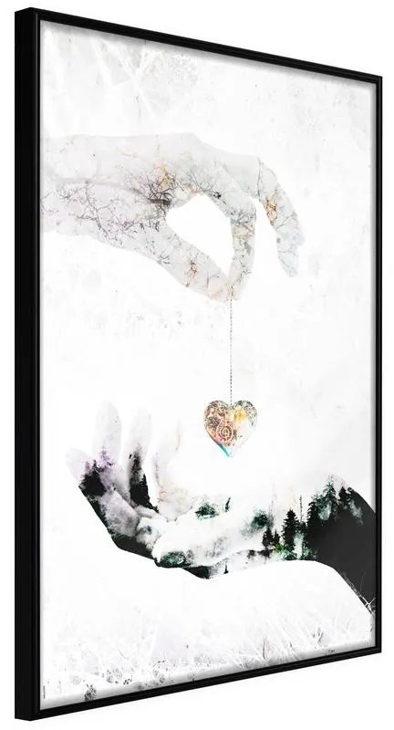 Poster  Give Me Your Heart  Cornice Quadri Cornice nera, Larghezza x Altezza Home decor 40x60