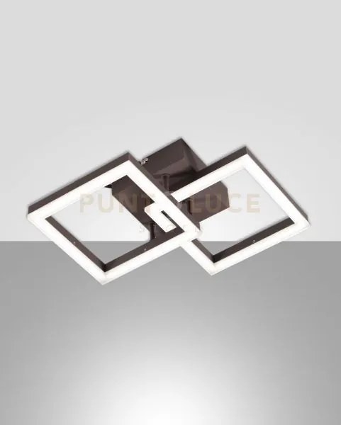 Bard applique corten 2 luci a led 3000k - 21w - 2160 lm dimmerabile