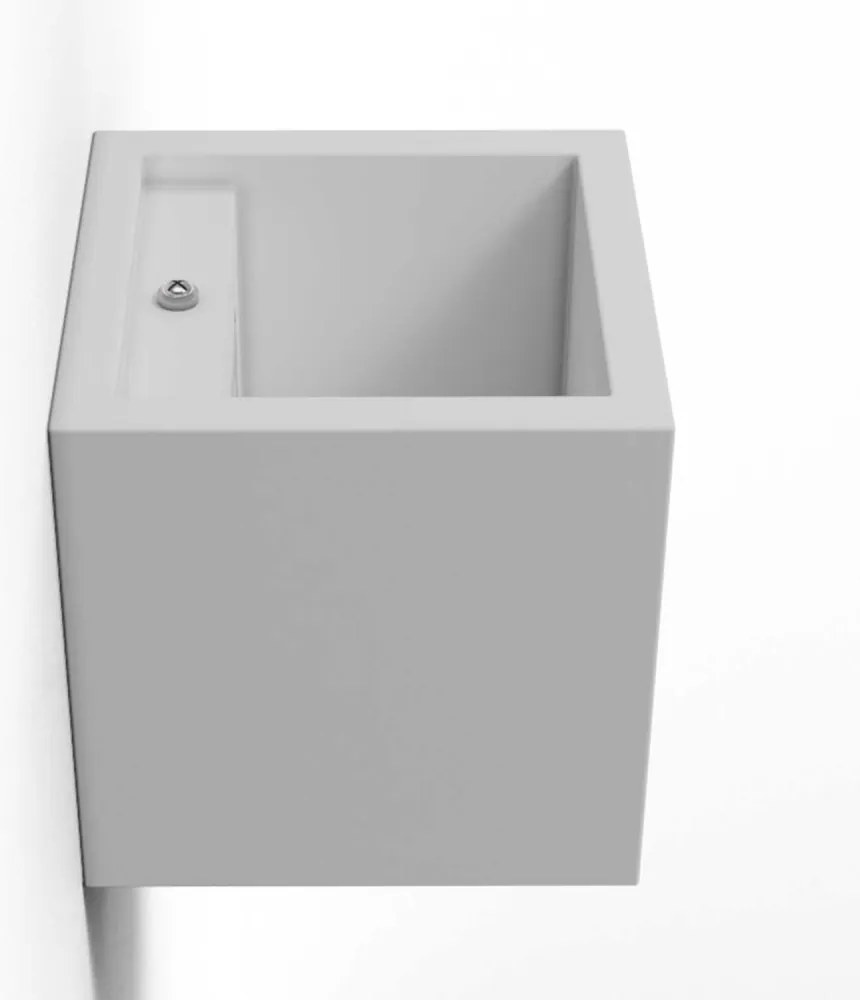 Applique da Parete a forma di Cubo in Gesso Pitturabile, G9 Materiale Gesso