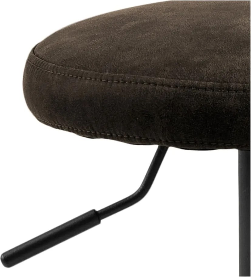 Sedia da bar grigia in imbottito con altezza regolabile (altezza della seduta 62 cm) Finch – Actona