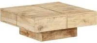 Tavolino da Caff 80x80x28 cm in Legno Massello di Mango 323592