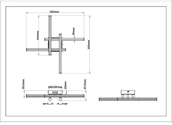 Globo 67346-24 - Plafoniera LED KIRINA LED/24W/230V 4000K cromo opaco