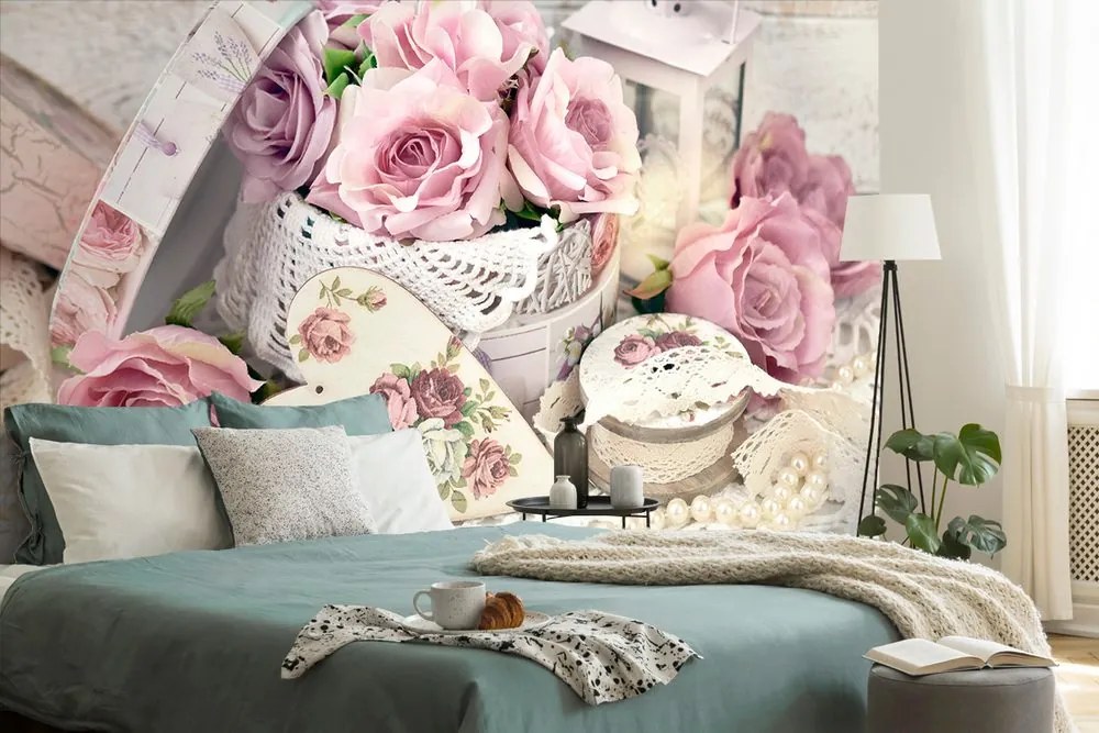 Carta da parati – Natura morta romantica vintage
