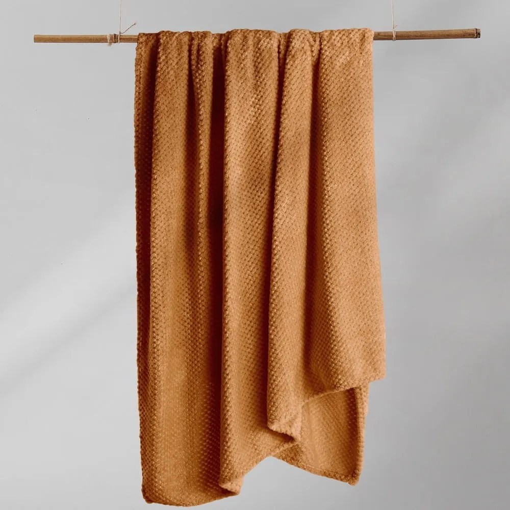 Coperta in microfibra arancione scuro, 220 x 240 cm Henry - DecoKing