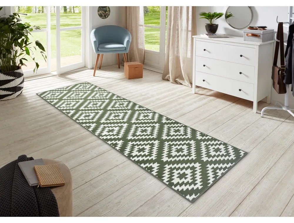 Tappeto verde 250x80 cm Nordic - Hanse Home