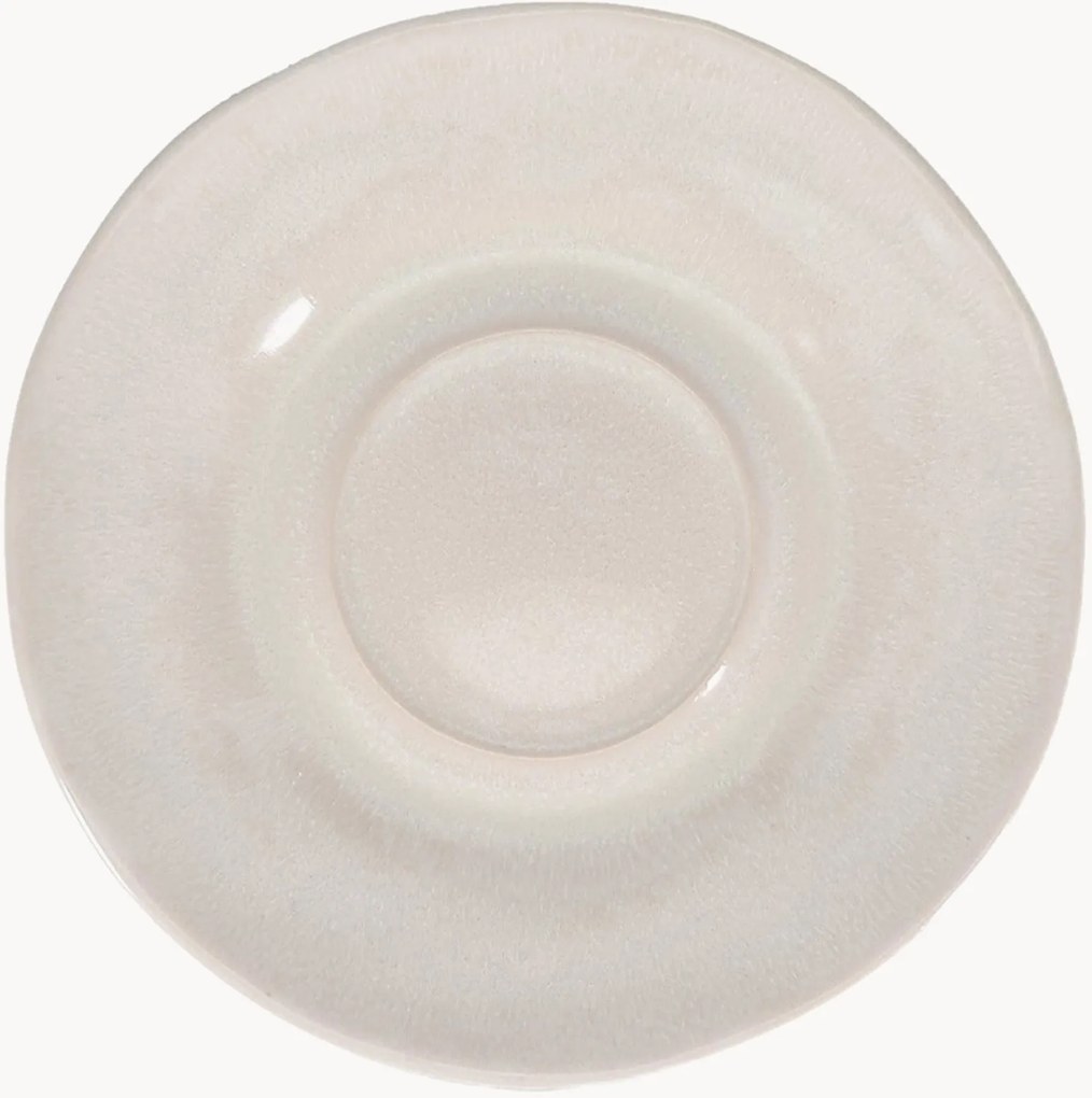 Set di 4 piattini per tazze da tè Rocca Beige
