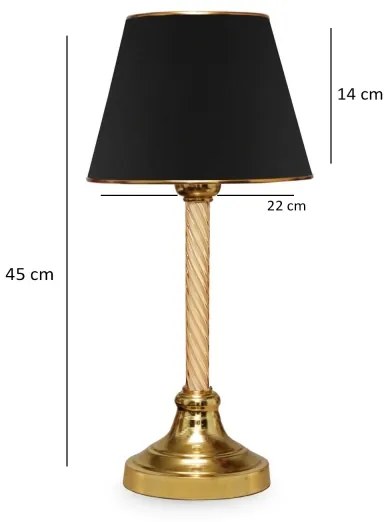 Lampada da tavolo AYD 1xE27/40W/230V nera/oro