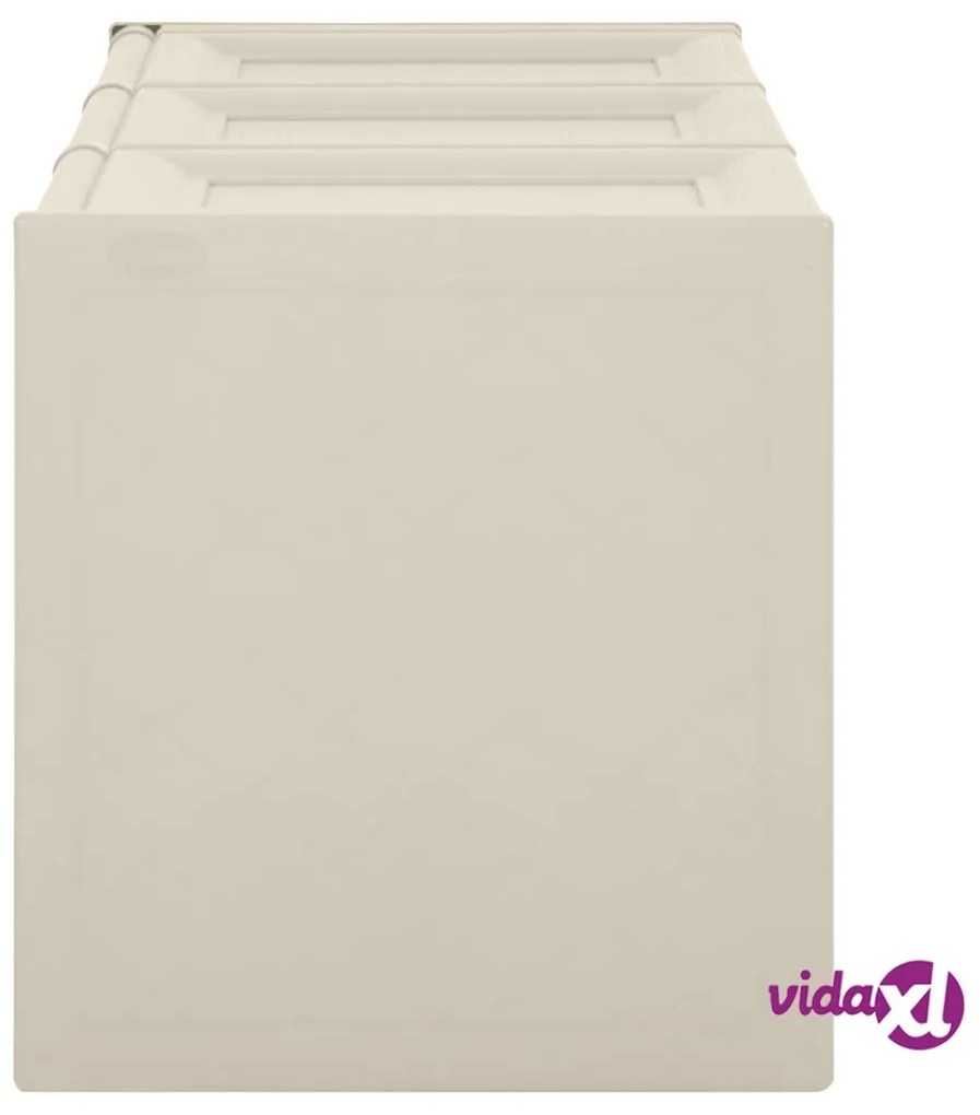 vidaXL Baule per Cuscini Crema 125x40x42 cm 130 L