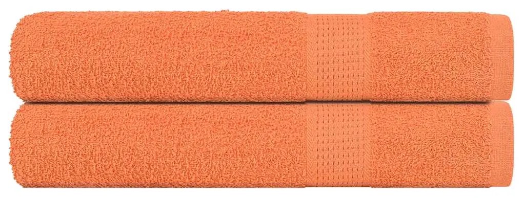 Asciugamani 2 Pz Arancioni 100x200 Cm 360 G/m² 100% Cotone /