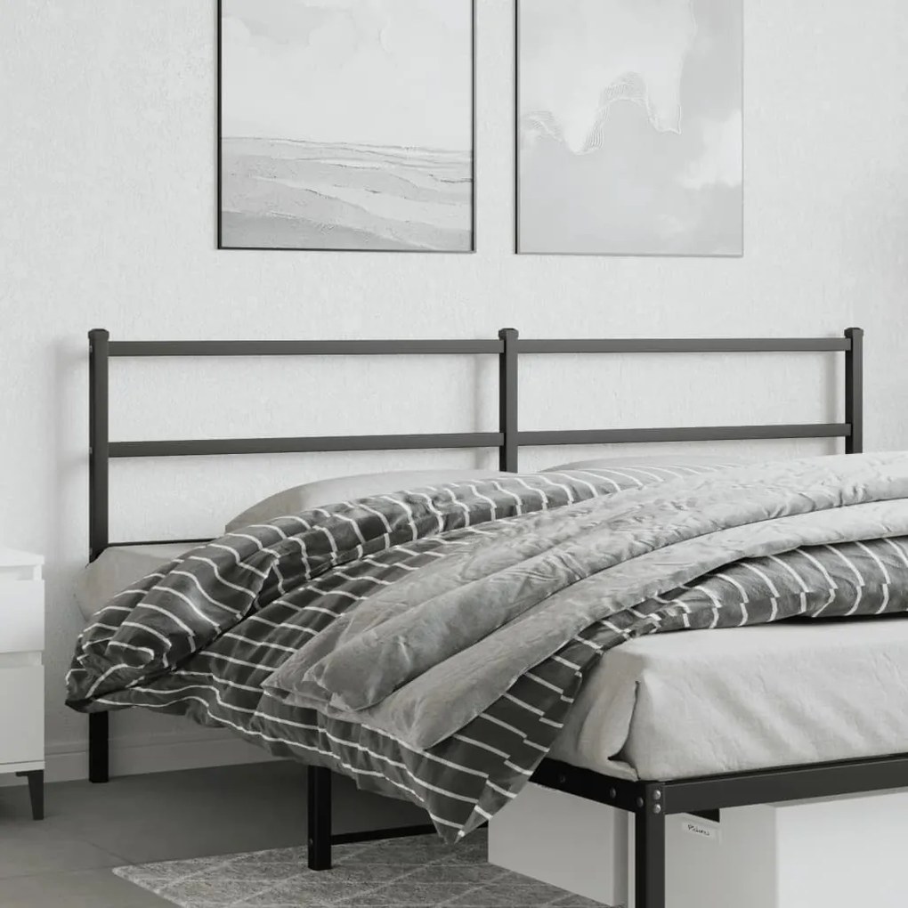 Testiera İn Metallo Nero 193 Cm /