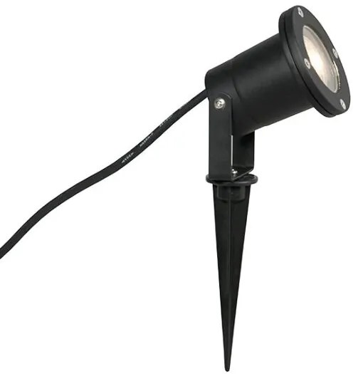 Faretto da esterno smart nero moderno con cavo e spina 200cm incl. WiFi GU10 IP65 - Basic