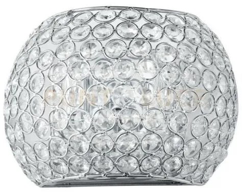 Applique a parete planet cromo 2 luci attacco g9 20x11x15cm in meta...